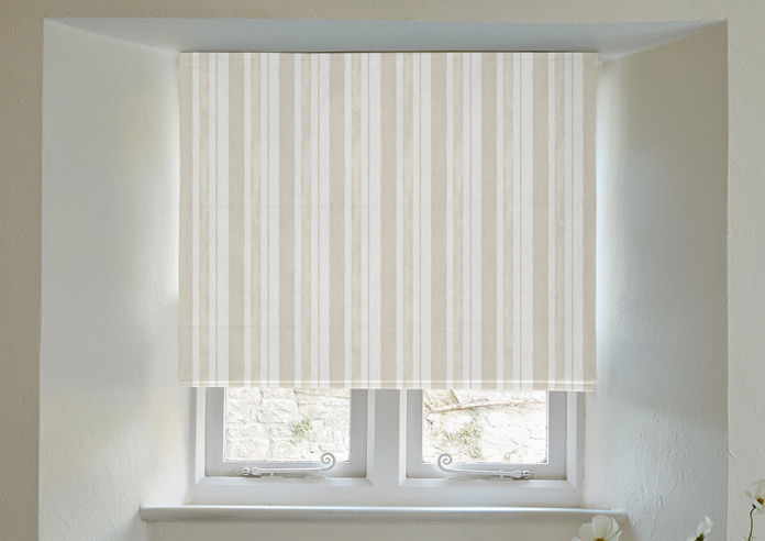 Shabby Chic by Rachel Ashwell Watercolour Stripe, Natural - Twist&Fit Roman Blind - Image 3